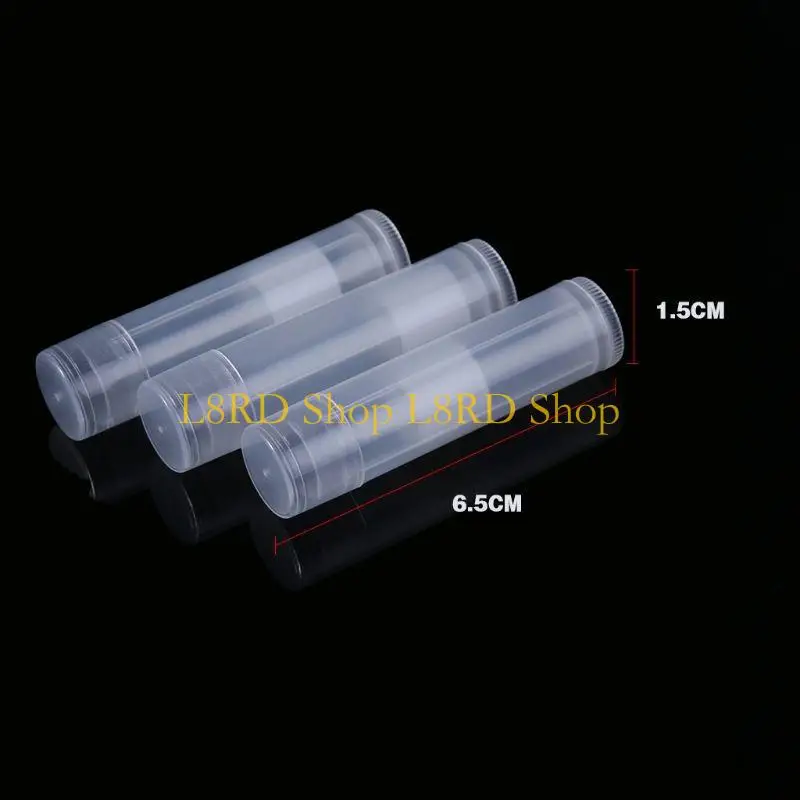 L8RD 50pcs 5ml Vệ sinh trống Chapstick son bóng son môi son son môi + hộp chứa nắp