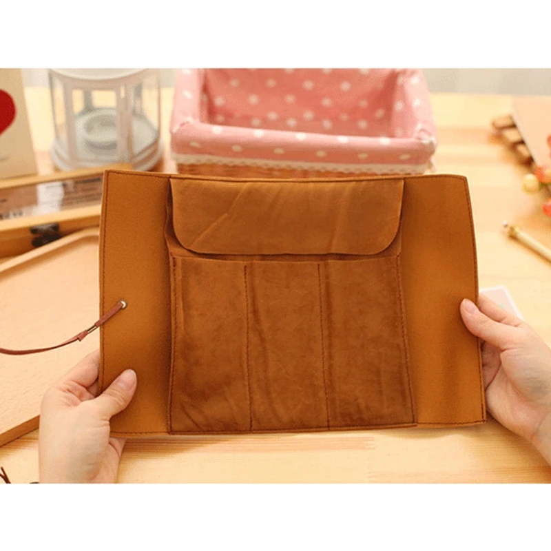 Treasure Map Leather Retro Pencil Cosmetic Bag Roll Pen for Case Makeup Brush Storage Hold 10 Pens for Student Pai