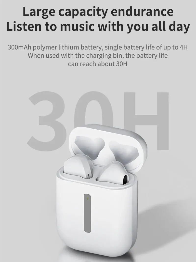 Pods-Écouteurs sans fil Bluetooth 5.3, casque stéréo TWS, son de musique HD, écouteurs avec micro, basses profondes de qualité supérieure pour le sport