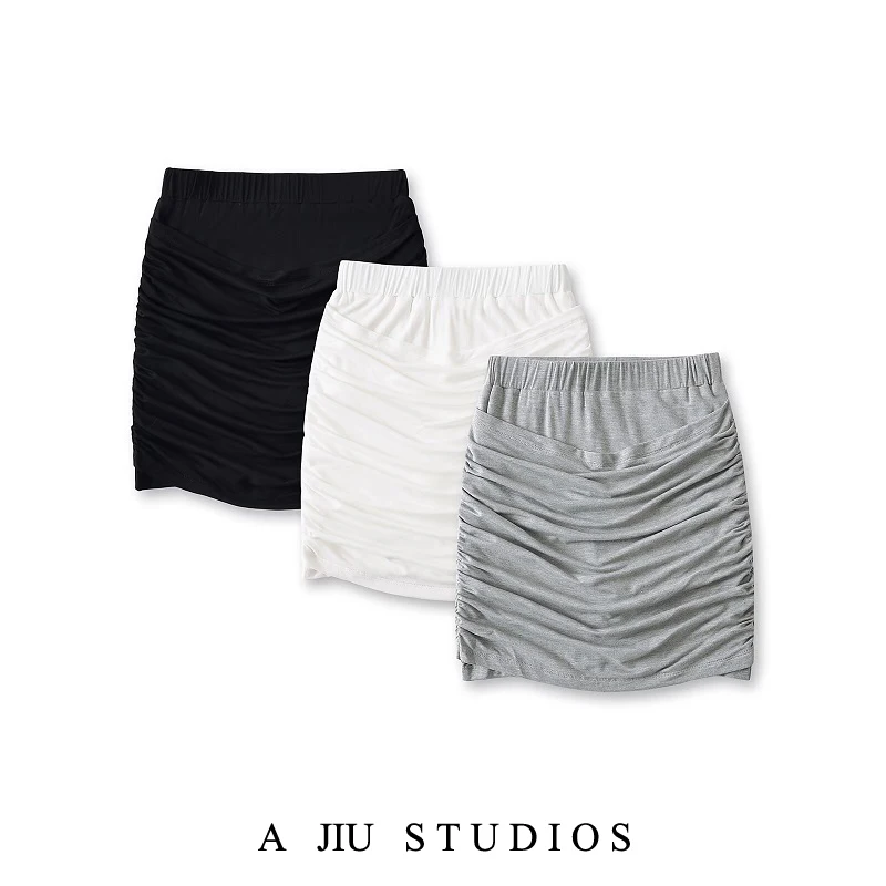 

Sexy High Waist Slimming f Skirt with Se Pants Anti-Light Walking Folded Bodycon ort Skirt Women's Faion Spring 2025