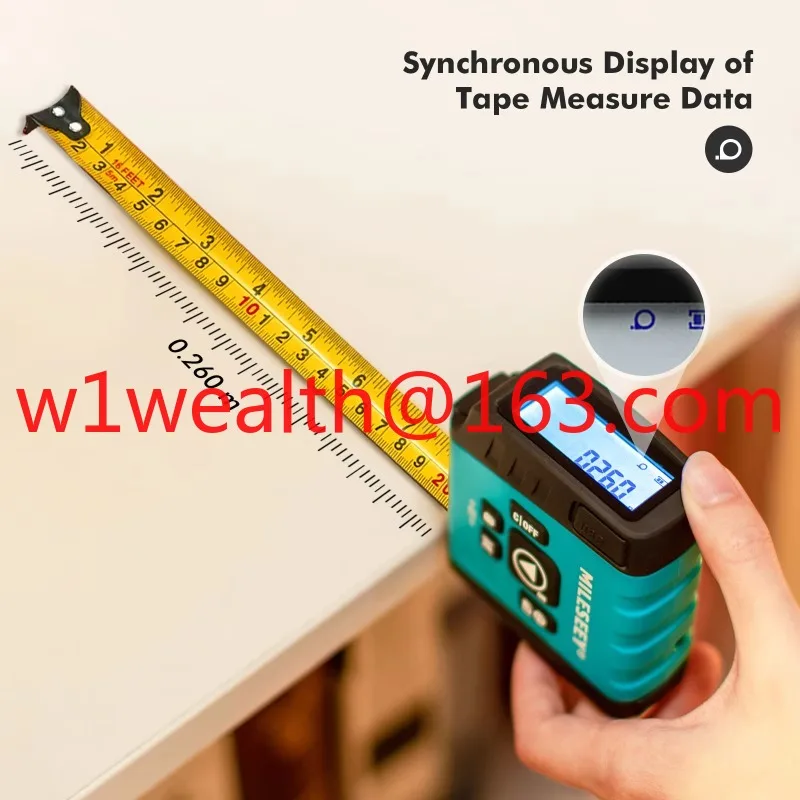 dt20 Custom Logo 3 in 1 Smart Waterproof Round Mini 5M Retractable Digital Distance Meter Measuring Tape Measures