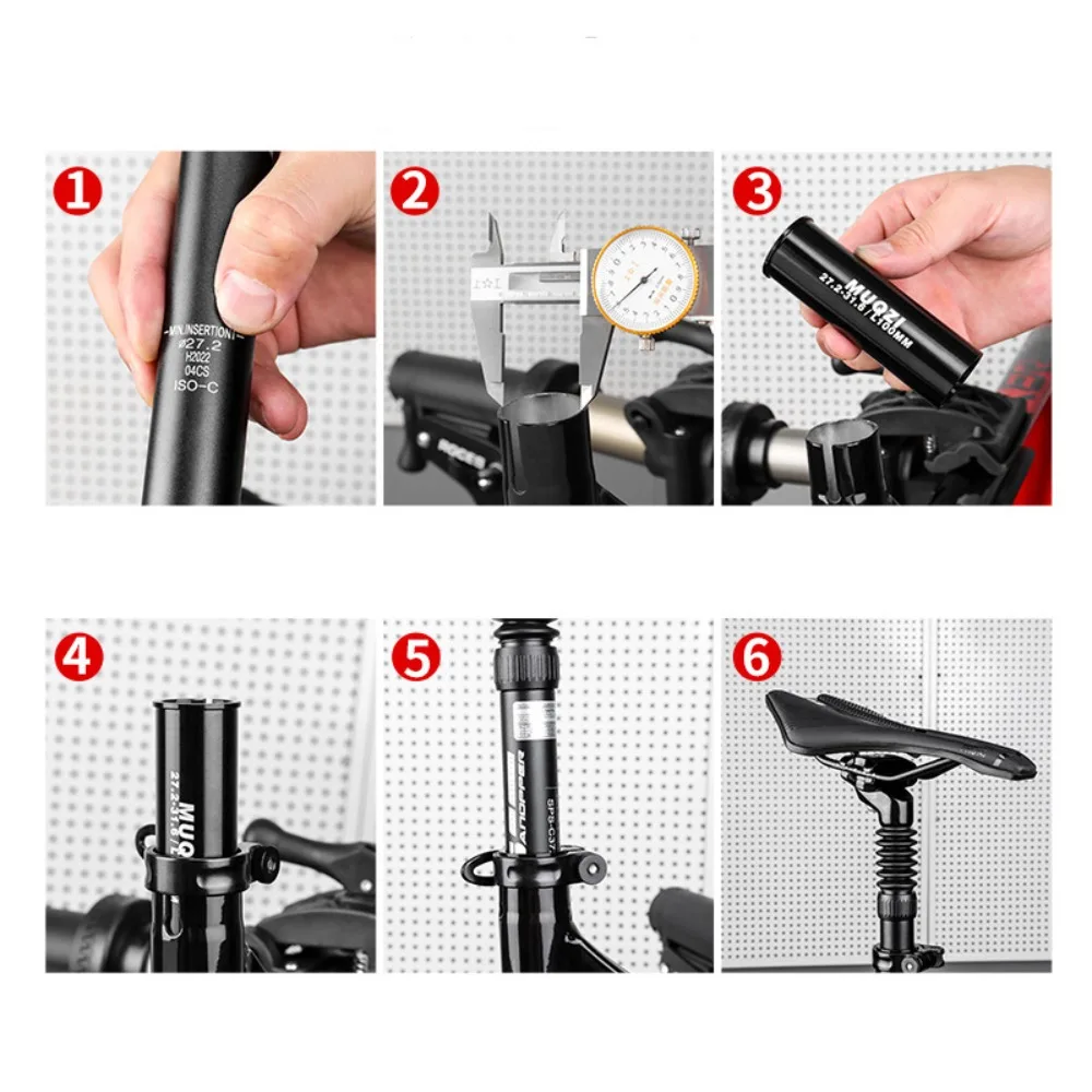 Aluminum Alloy Bicycle Seatpost Sleeve Seat Post Tube Conversion Adapter 22.2/25.4/27.2/28.6/30.0/30.4/30.9/31.6/31.8/33.9mm