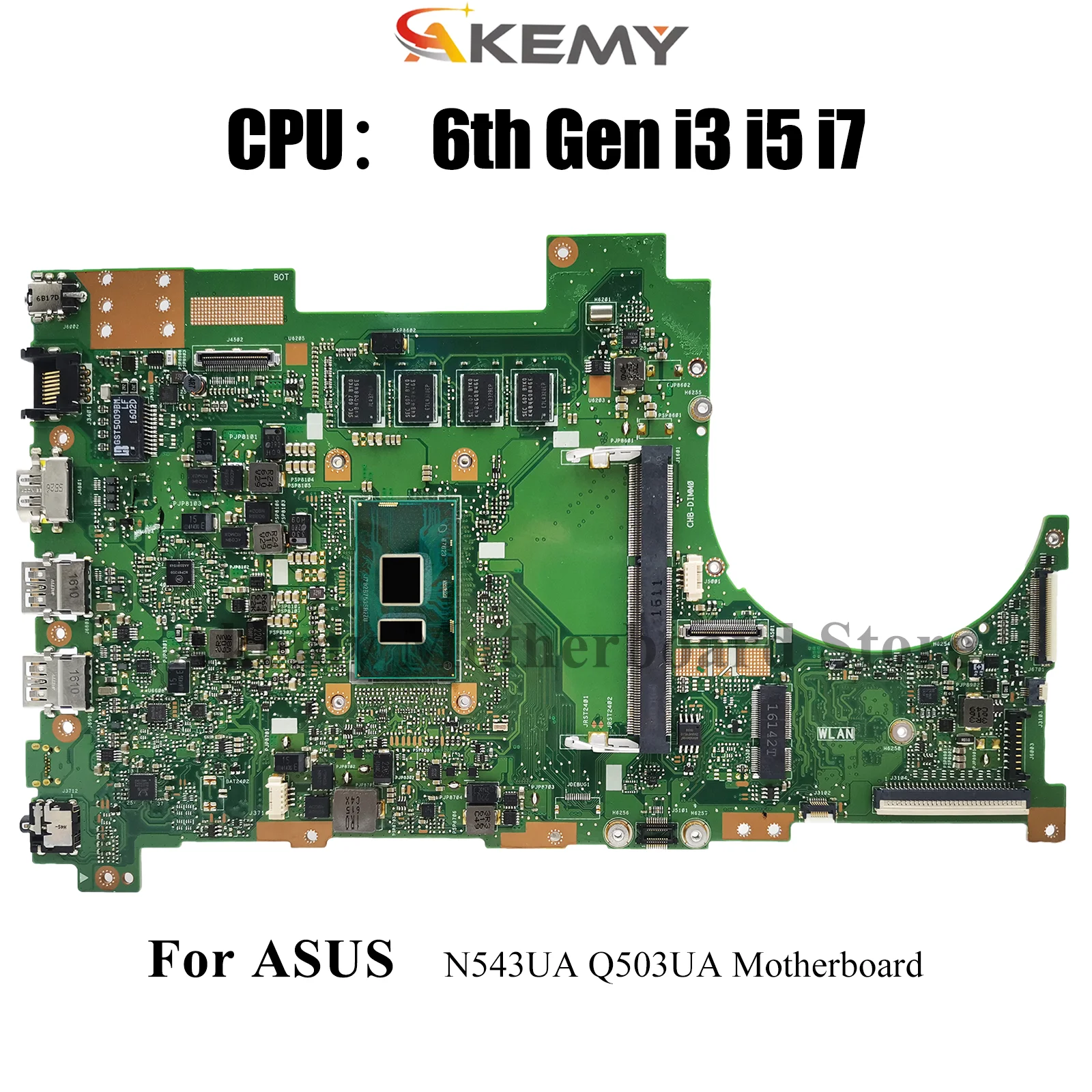 

Q503UA Laptop Motherboard For ASUS VivoBook Q503UA Q503U N543UA Notebook Mainboard With i3 i5 i7 CPU 100% tests OK fast shipping