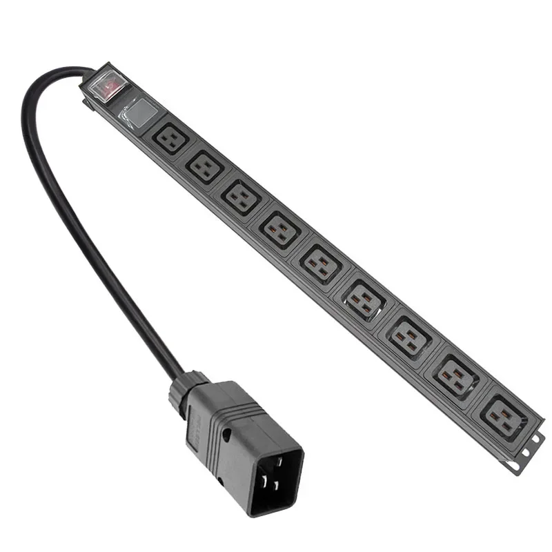 

PDU Power Strip C19 output 9AC socket Double break switch 16A 3500W With current display meter C13/C20/UK/US/AU/Israel/EU PLUG