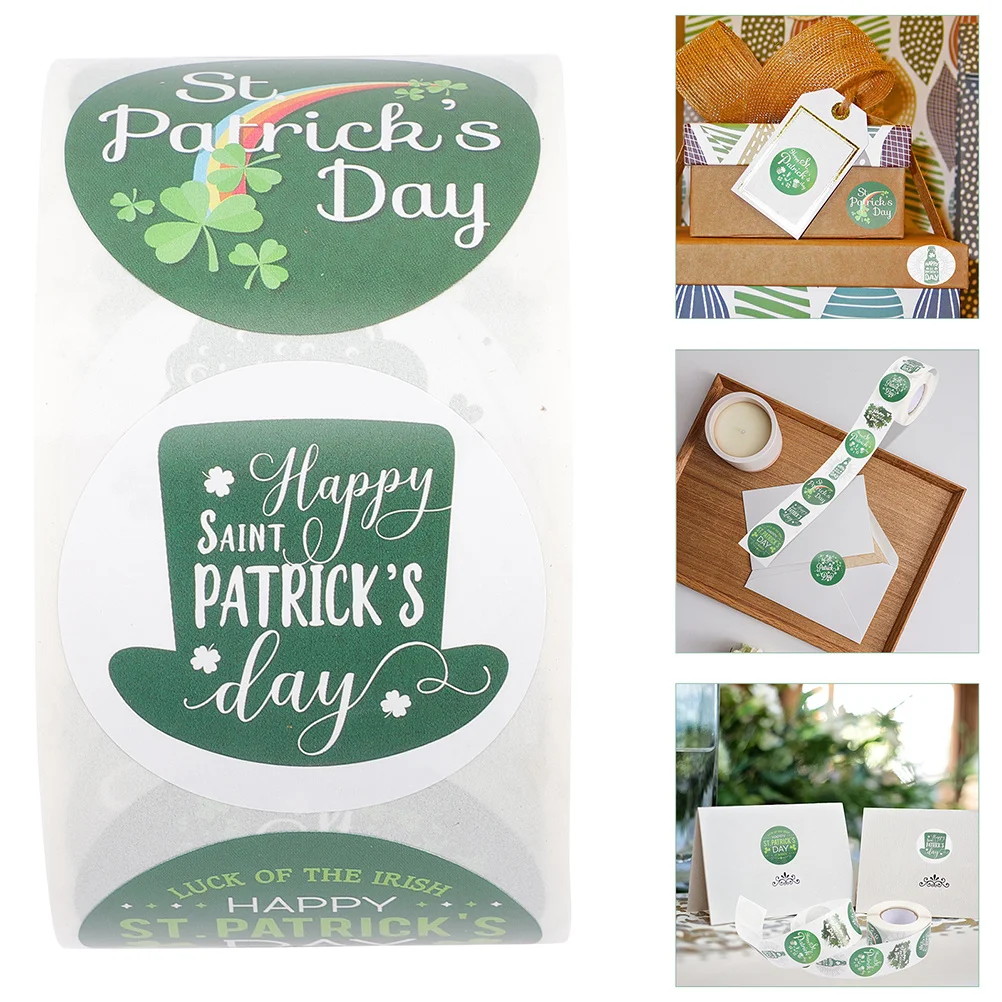 

St Patrick's Day Decals Gift Seal Sticker Decals Easy to Use Bright Colors for Greeting Cards Envelopes Round Labels Stickers