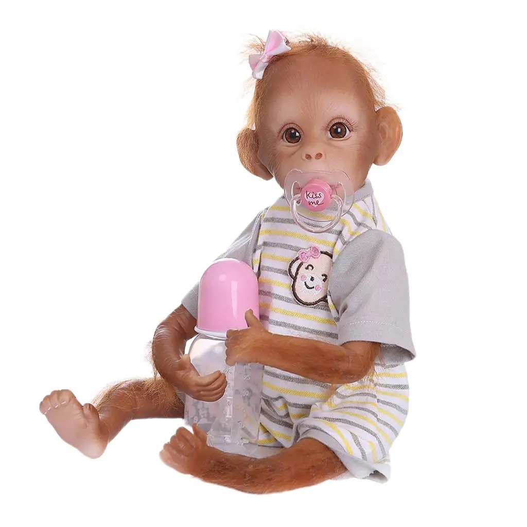 16Inch Monkey Cloth Body Detail Painted Reborn Dolls Children Gift