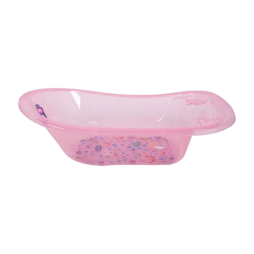 Pink Color Patterned Transparent Giderli Baby Tub