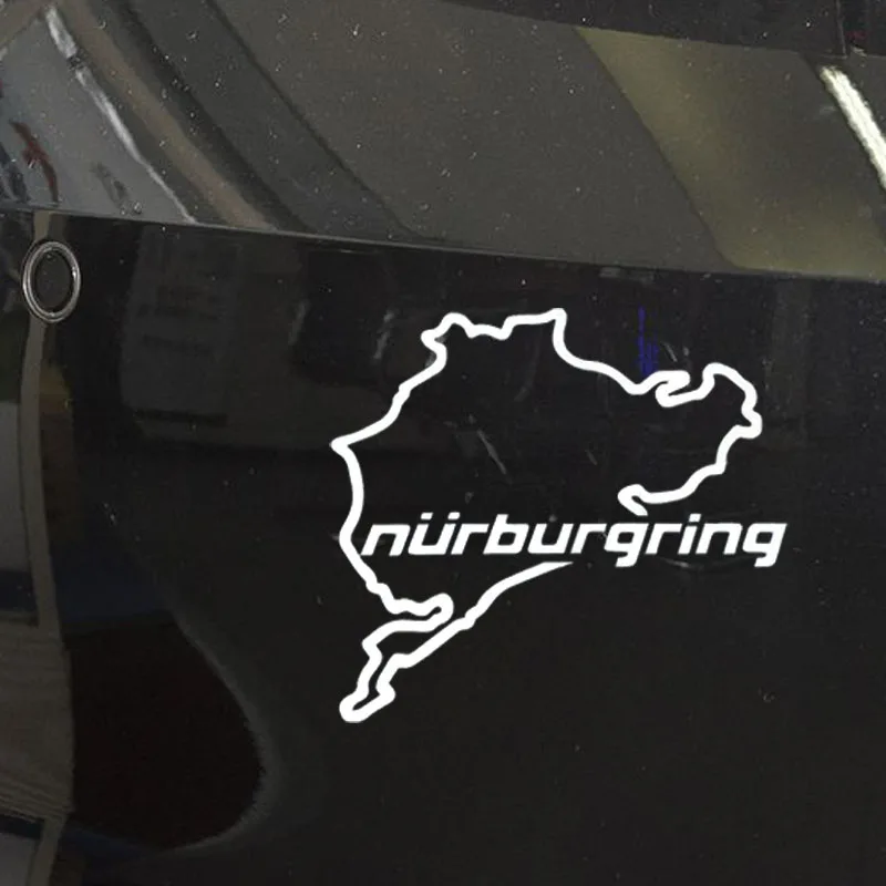 PVC Car Styling Racing Stickers Nurburgring Creative Window Decals for Vehicles 3