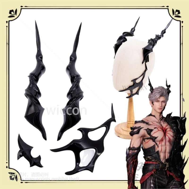 アニメゲーム愛とディープスペーススタイラス欲望コスプレ衣装ドラゴンホーンマスク小道具アクセサリータトゥーステッカー Disfraz ギフトハロウィン