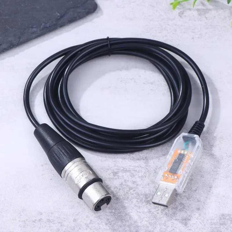 USB To DMX 인터페이스 어댑터 QLC DMX512 컴퓨터 PC 무대 조명 컨트롤러 디머 SGM DMXking DMXcontrol Freestyler 케이블용