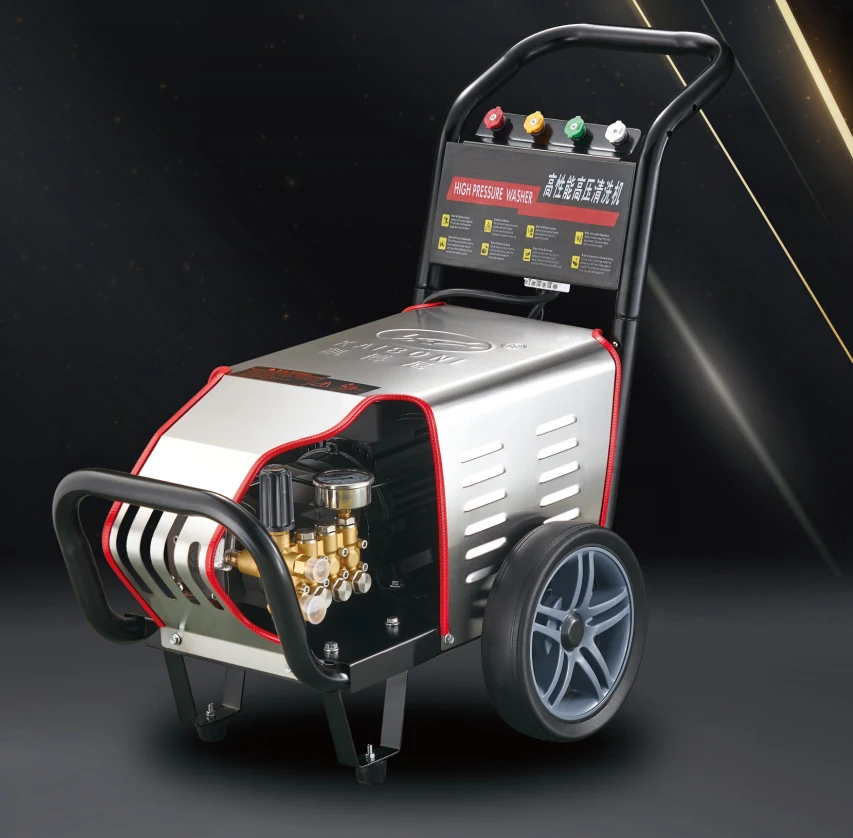 Hot Sales 3000W 150Bar Electric Commercial Industrial Stainless Steel Shell High Pressure Car Wash Machine