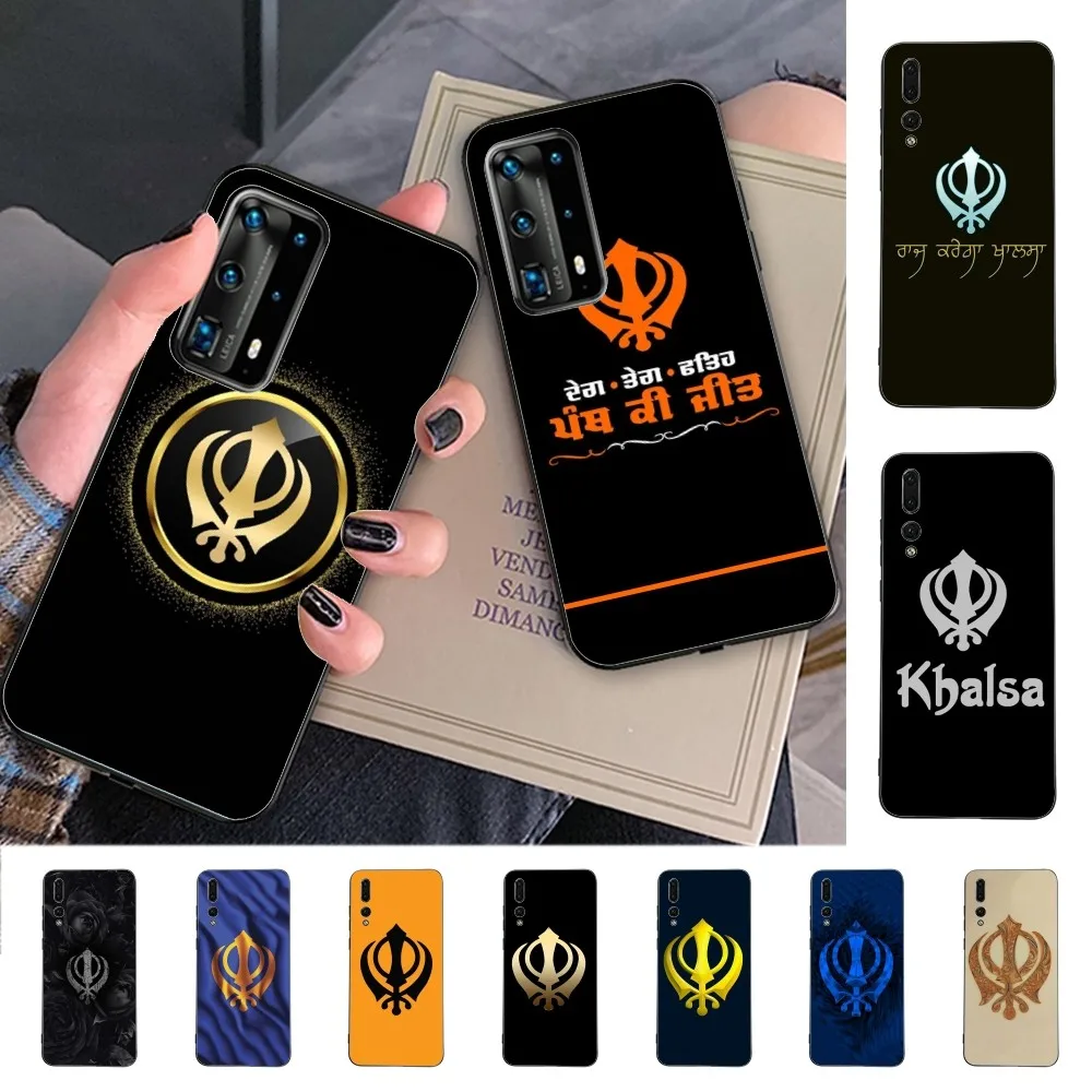 S-Sikh K-Khanda S-Sikhism Phone Case For Huawei P 8 9 10 20 30 40 50 Pro Lite Psmart Honor 10 Lite 70 Mate 20lite