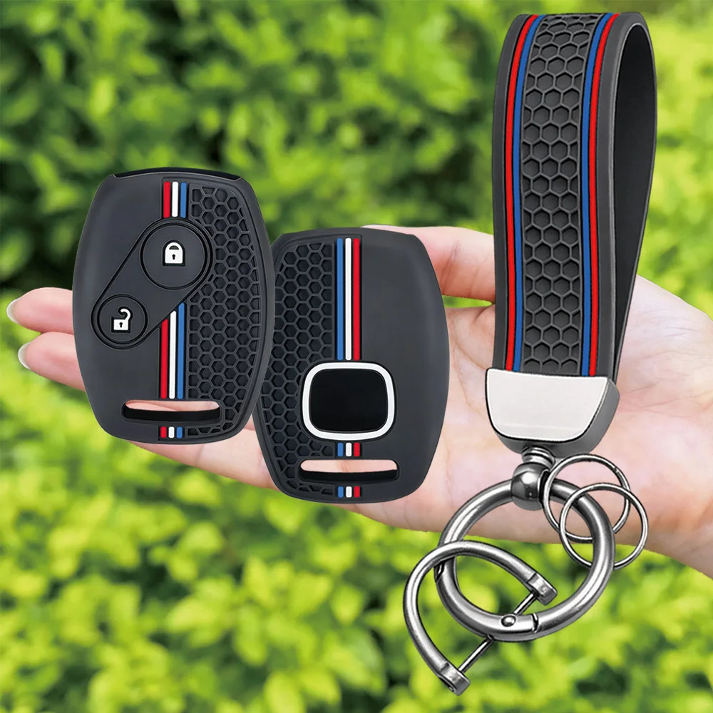 2026 Silicone Car Key Case Cover for Honda Fit CIVIC JAZZ Pilot Accord CR-V Freed Freed Pilot StepWGN Insight Keychain Key Shell