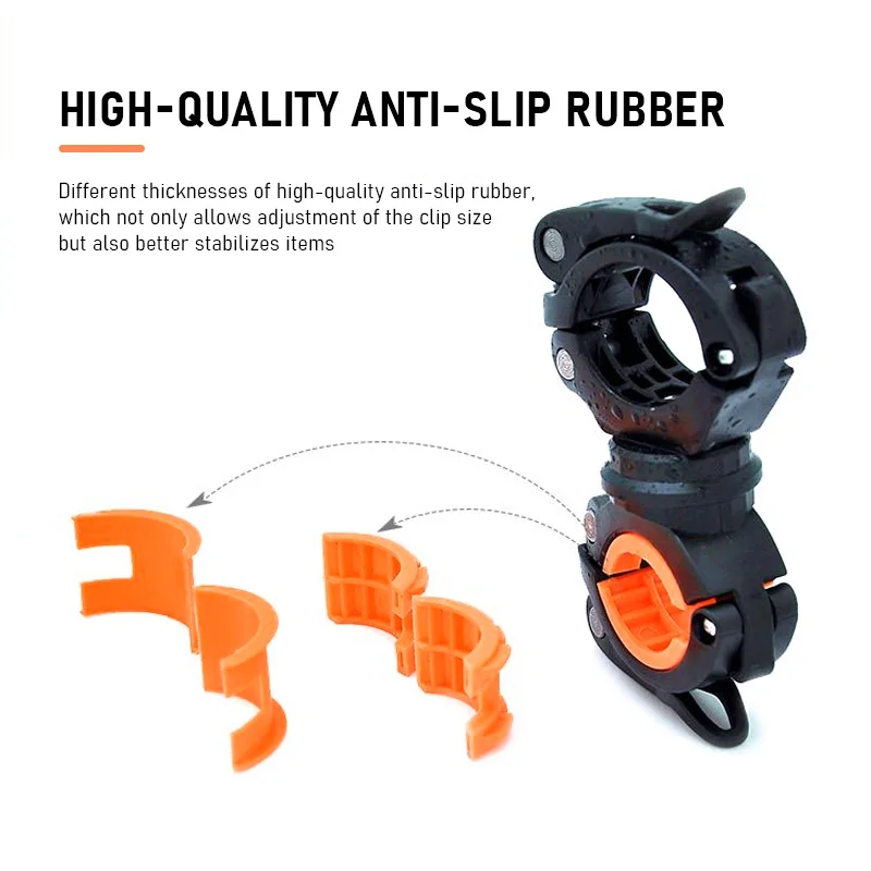 Bike Motorcycle Headlights Lamp Holder Bicycle Flashlight Holder 360° Rotatable Quick Release Stand For Riding Cycling Equipment