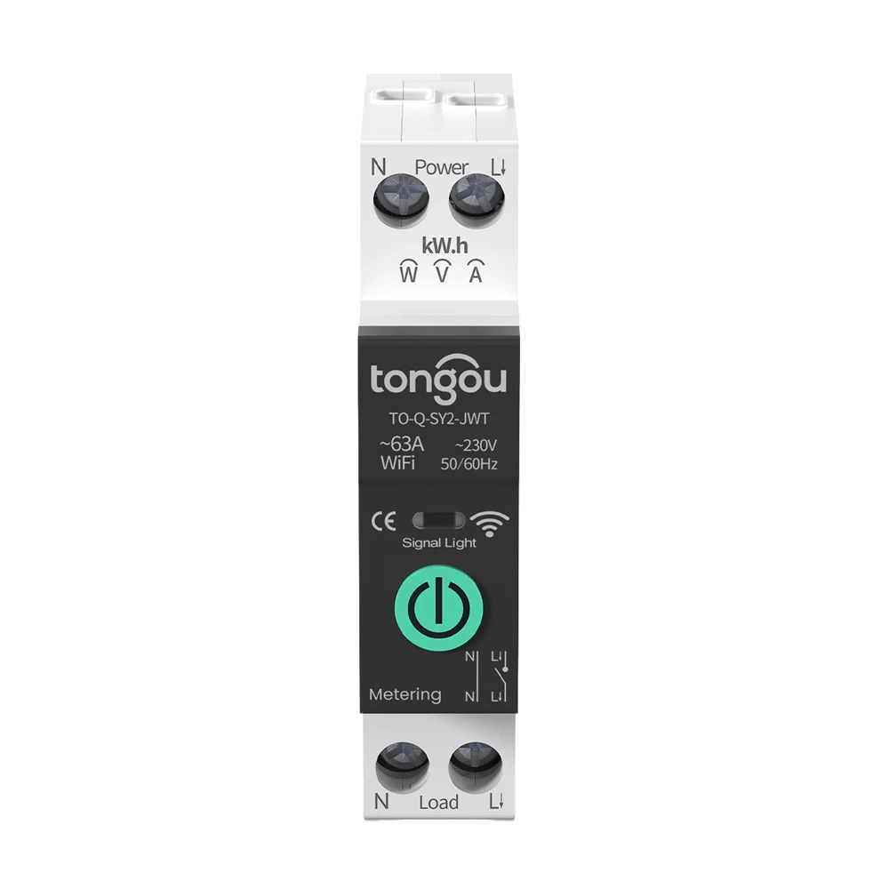 Tuya WiFi Smart Circuit Breaker Switch 1-63A Adjustable Over/Under Voltage Over Current Protector Voice Wireless Remote Control