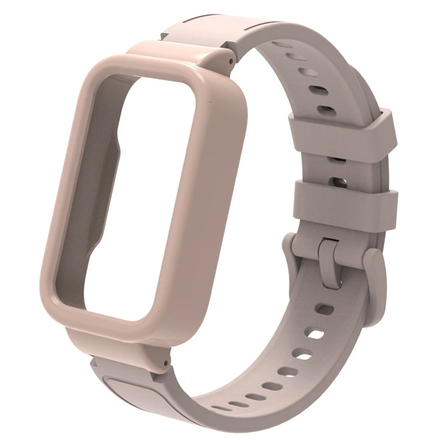 2 In 1 Horlogeband Voor Redmi Band 3/Xiaomi Band 9 Actieve Case + Siliconen Band Correa Horlogebanden Armband voor Amazfit Band 7