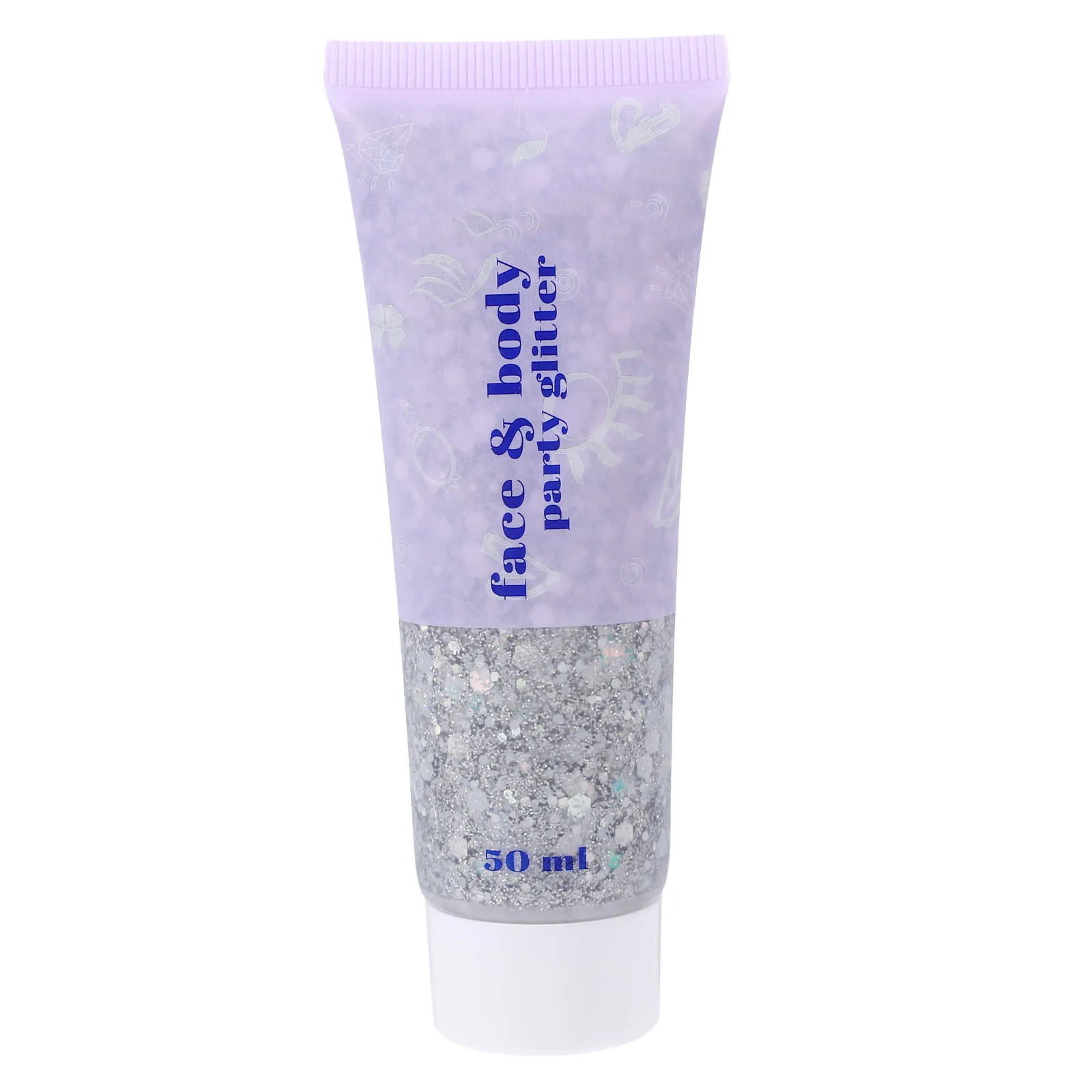 

Body Glitter Gel Holographic Liquid Makeup 50ml Shiny Decorative Effects Safe Materials Eye Catching Body Glitter Gel