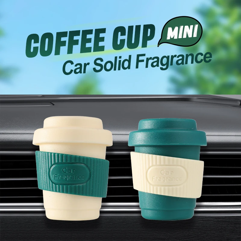 Coffee cup car air fresheners accessories aromatherapy decorations scent smell vent clips perfume diffuser fragrance dispenser