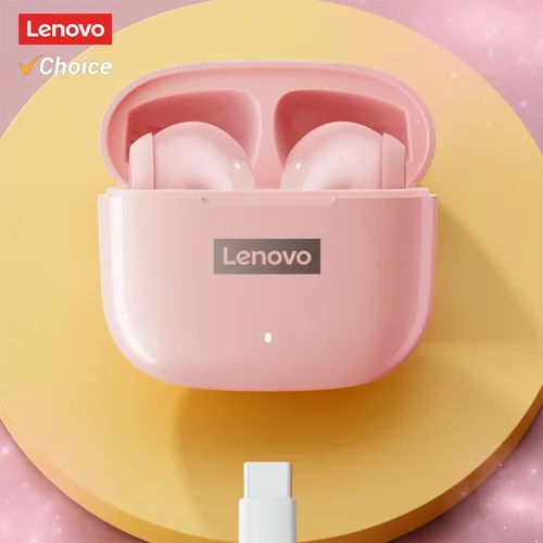 Imagen 1 del producto Nuevos auriculares Lenovo LP40 Pro Bluetooth V5.3, auriculares con sonido de graves perforados, compatibles con auriculares de música deportiva para juegos de baja latencia