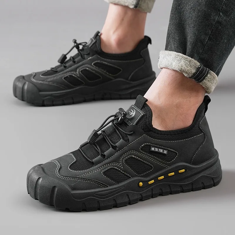 Men's 2026 Spring Fashion Outdoor Breathable Casual Shoes with Mesh Perforation Comfortable Sports Shoes