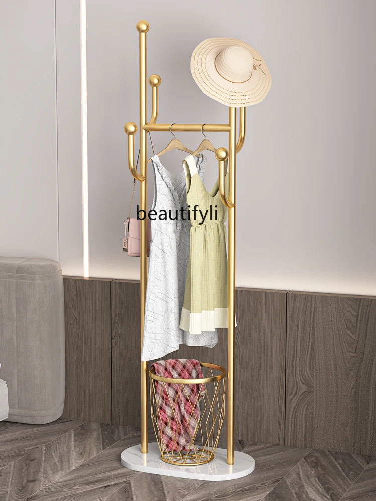 Creative Hat and Coat Stand Indoor Floor Hanger Living Room Home Multi-Functional Rod Storage Rack