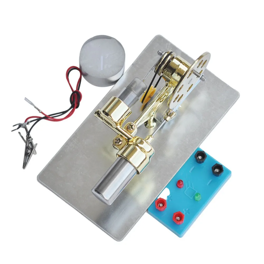 Single cylinder Metal Stirling Engine Generator Physics Experiment and Popular Science Teaching Aid Stirling Engine Model