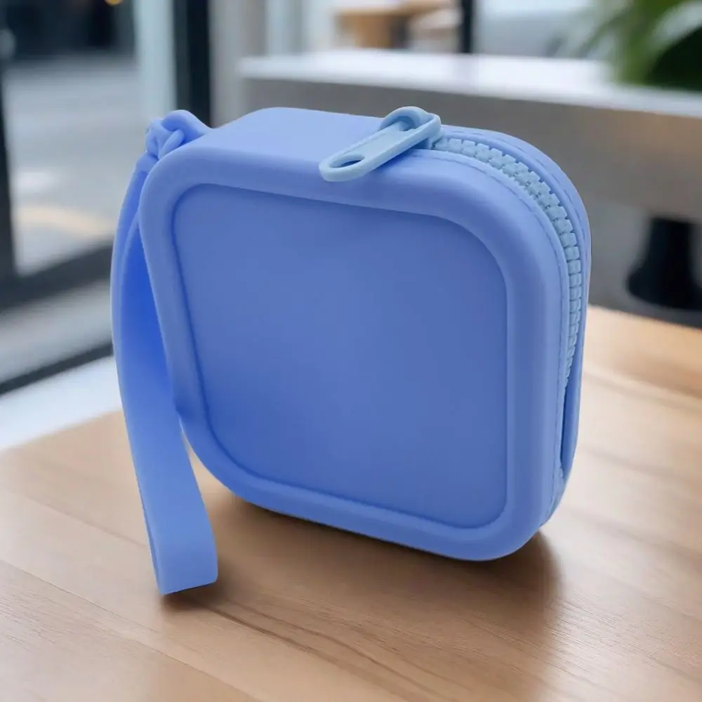 

Waterproof Vintage Silicone Zipper Pouch, Multifunctional Wallet for Coins Earphones Storage