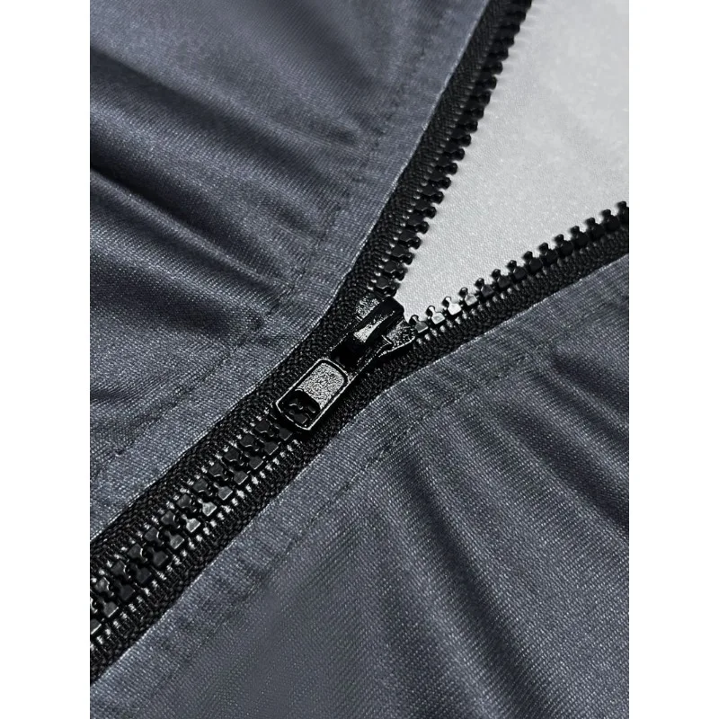 Gray Women's Hooded Jacket Slim Fit Long Sleeve Zipper Front Stylish Comfortable Trendy Fashionable Outerwear