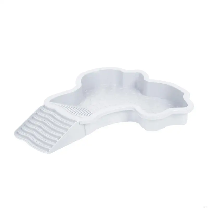 LX0C Reptiles Water Container Water Bowl With Step Access Disassembled Bath Station