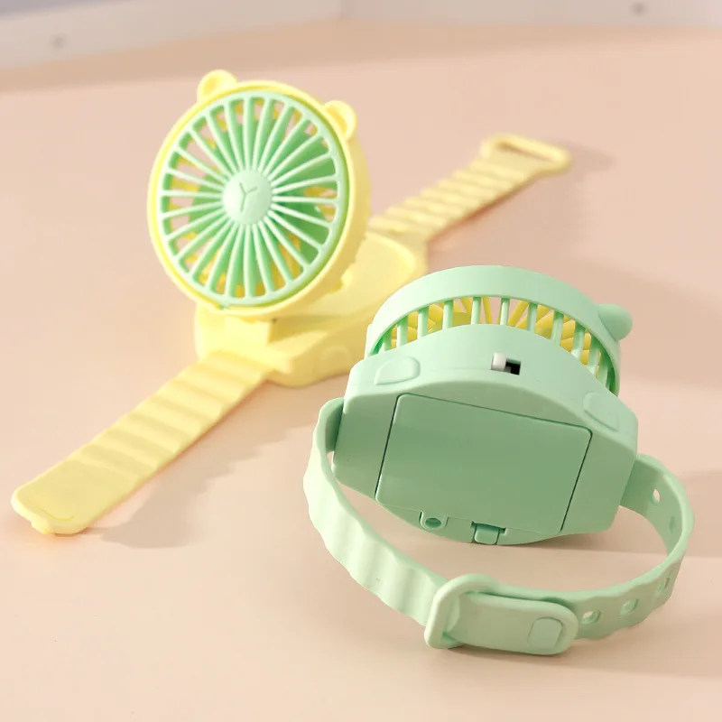 портативный мини-механический вентилятор для часов, портативный ультра-тихий воздушный охладитель с первой скоростью, USB-складной карманный вентилятор