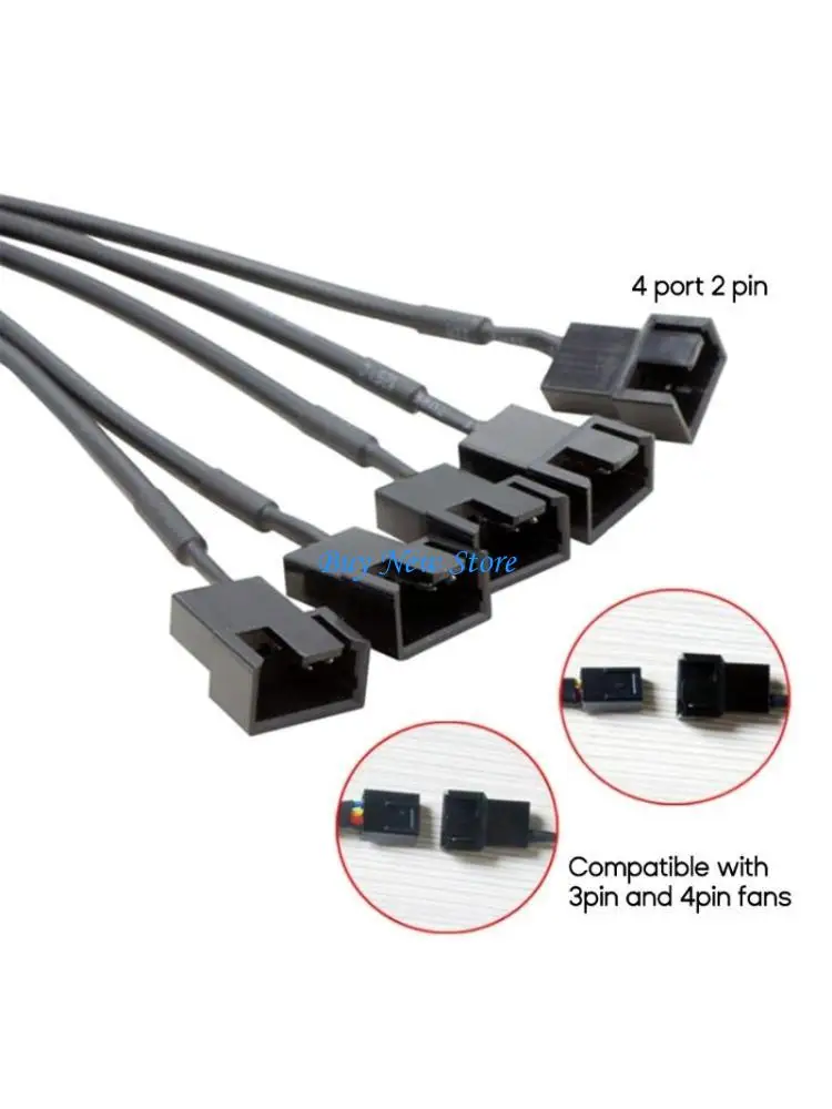 

20CE to 4pin 1 in 5 Out Computer Fan Adapter Cable 5521 to Chassis Fan Port Cord