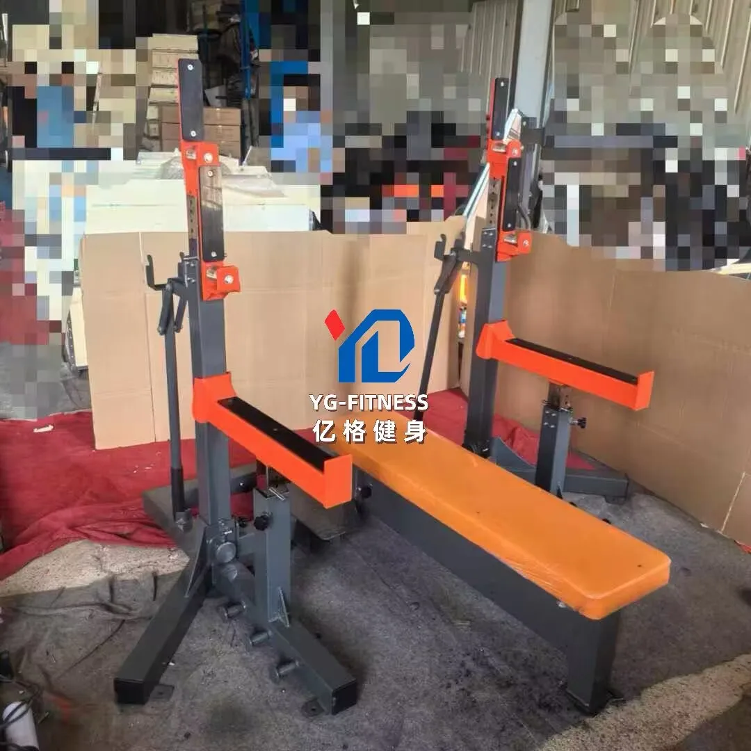 YG-4105  Professional  Competition Combo Rack  Home and Gym Use Squat Rack Bench Press Combo  Support Customization