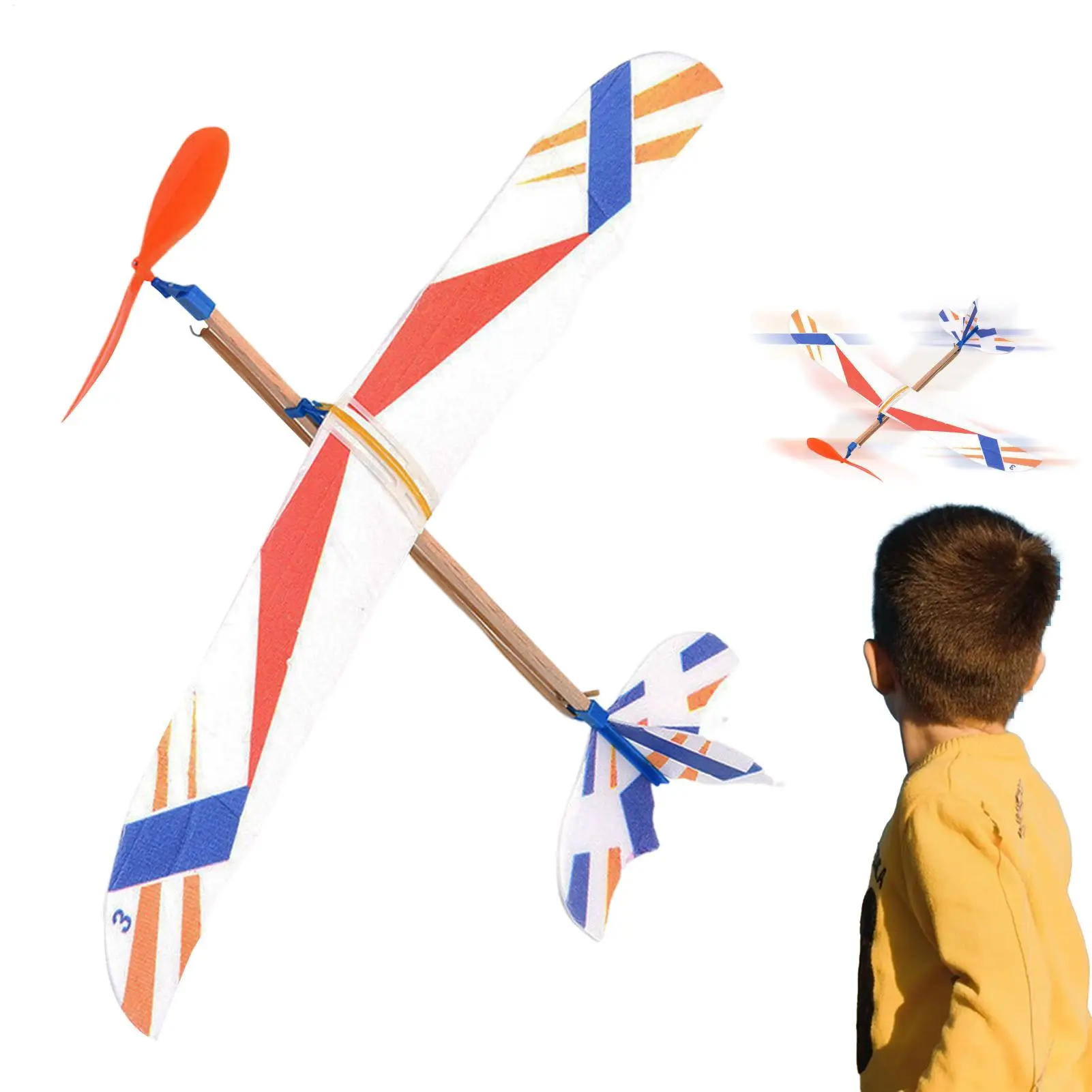 

Rubber Band Powered Aircraft Model Kits Toys for Children Foam Assembly Planes Science