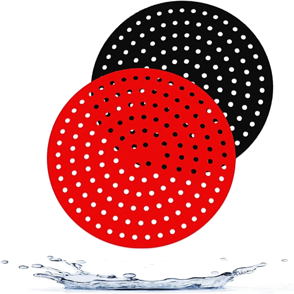 Reusable Air Fryer Pad, Silicone Anti-Stick Coated Air Fryer Pad, Easy to Clean Home Kitchen Tools, Practical Household Items