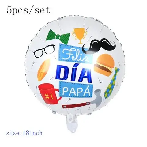 

Father's Day Decorations 5pcs Te Quiero Super Papa Happy Helium Globos Foil Balls Spanish Balloons Baloes Feliz Dia