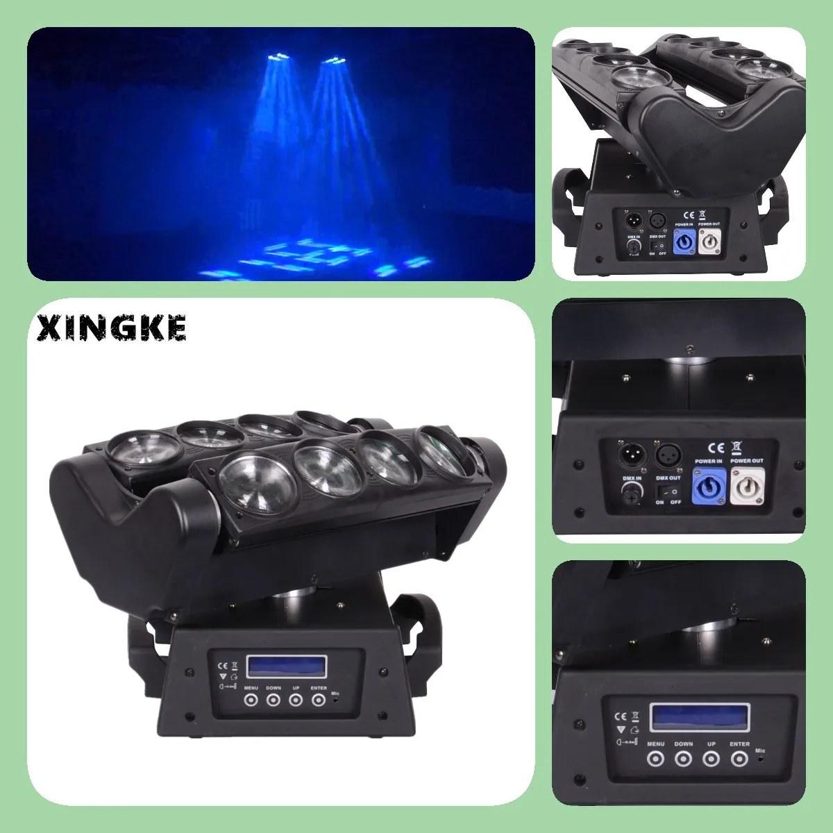 

1Pcs/Lot Beam Led Stage Lighting Disco Effect 4in1 RGBW 8x12w Spider Moving Head Light