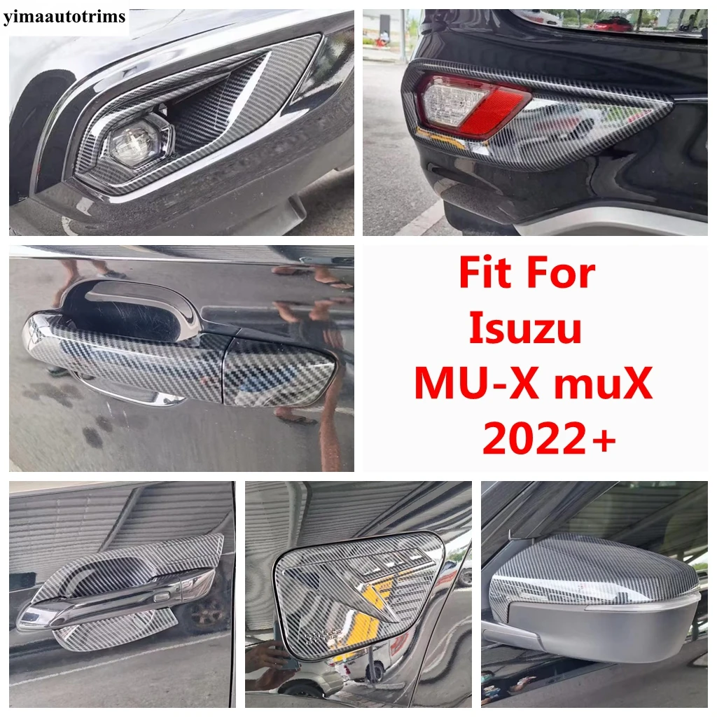 

Front Rear Fog Light / Door Handle Bowl / Rearview Mirror / Fuel Tank Cap Cover Trim Accessories For Isuzu MU-X muX 2022 2023