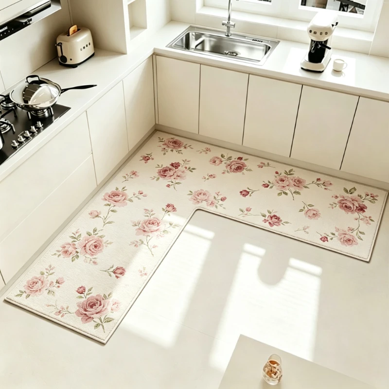 Pastoral Style Carpets for Living Room Beautiful Flowers Bedroom Decor Carpet Flower Corner Rug Fluffy Soft Home Thick Floor Mat