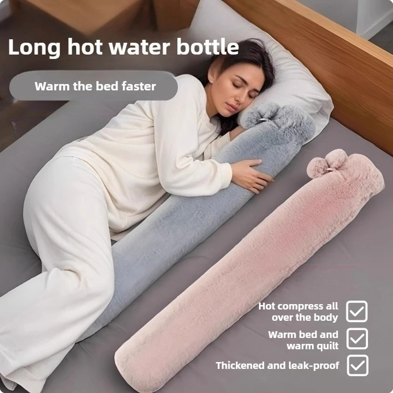 Oversized Extra Long Thickened Hot Water Bottle - Leak-Proof Water Filling Bed Large Capacity Winter Bed Heater for Cold Nights