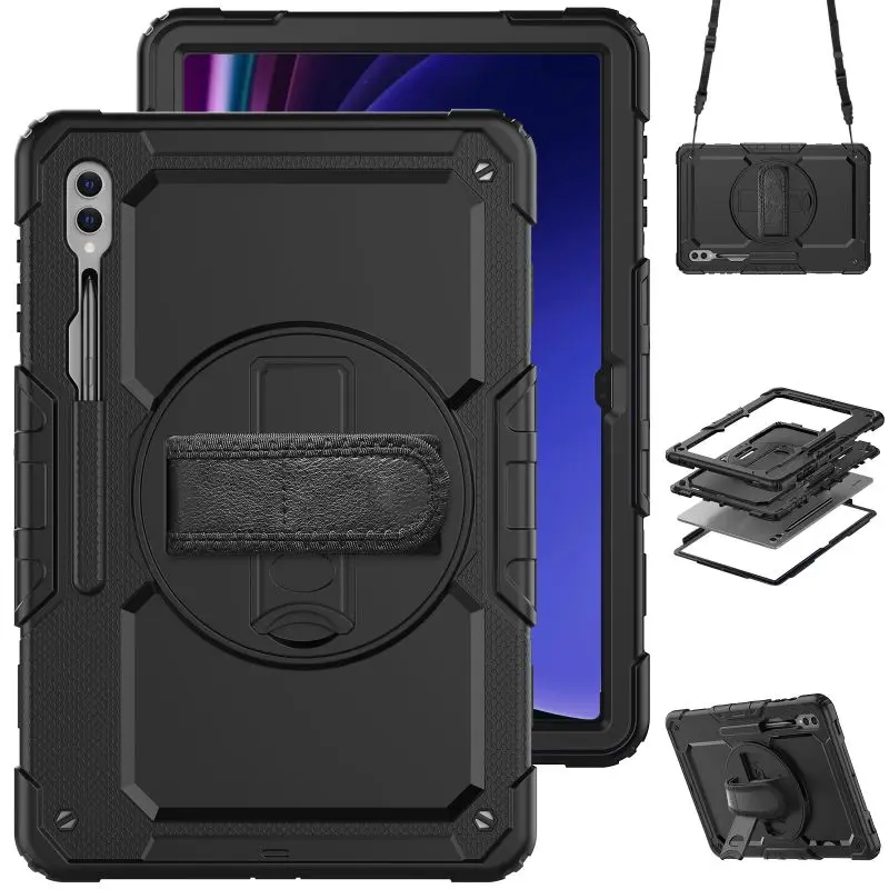 

For Samsung S9 Ultra 14.6in S8 Ultra 14.6in Case Shockproof Stand Tablet Cover Samsung S9 Ultra S8 Ultra Cases+PET Screen+Strap