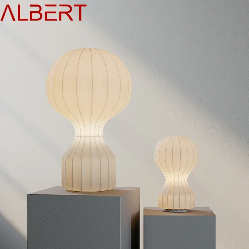 ALBERT Modern Nordic ตารางโคมไฟห้องนั่งเล่นที่ทันสมัยและเรียบง่ายห้องนอน Creative LED ตกแต่งโคมไฟตั้งโต๊ะ