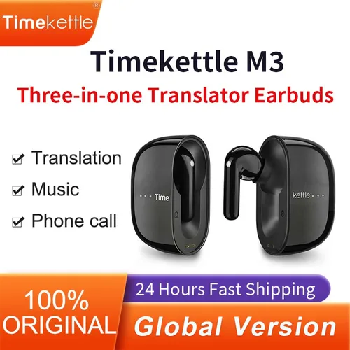 Imagen 1 del producto TimeKettle-auriculares M3 para traducción de voz, audífonos de traducción simultánea de idiomas, para negocios y viajes