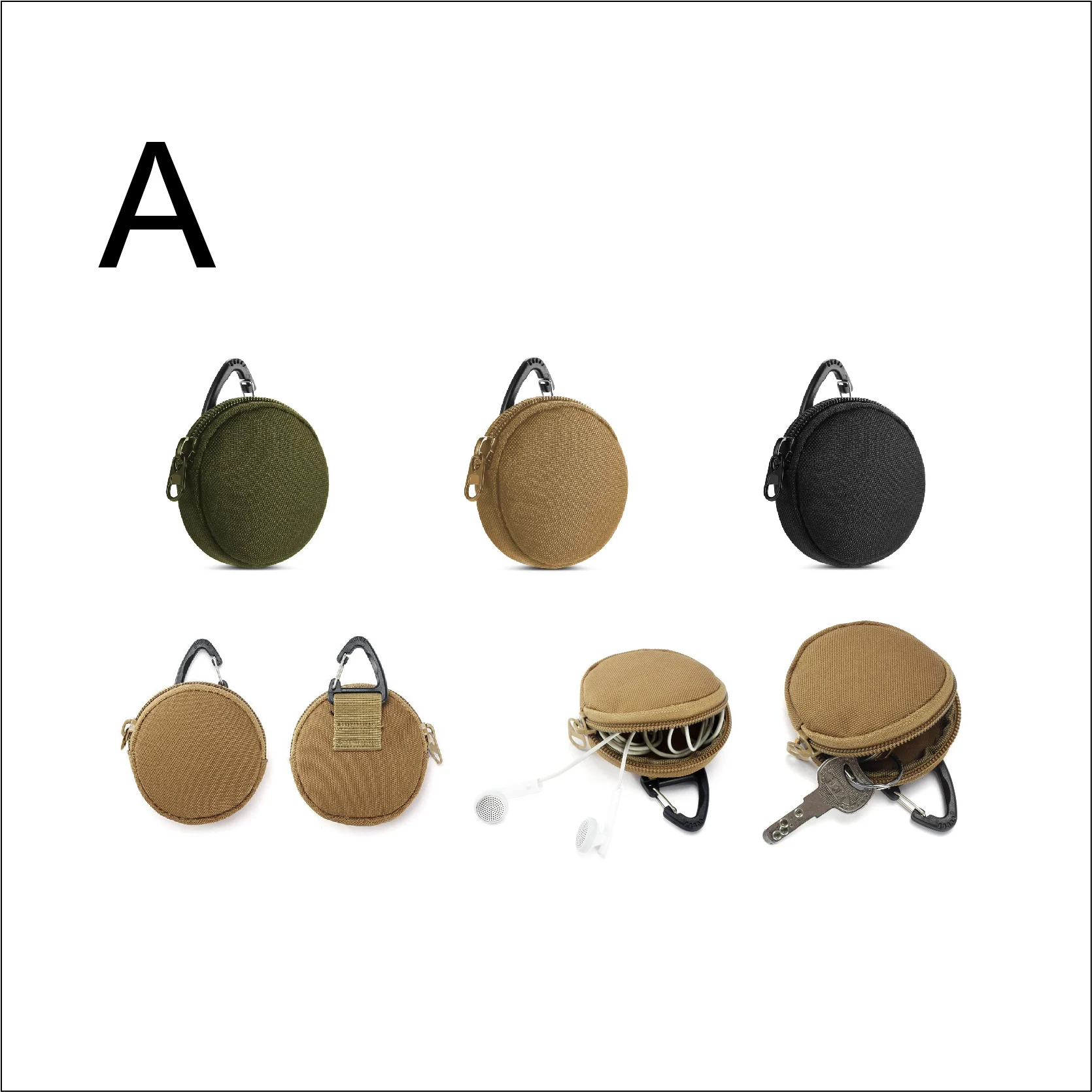 

Tactical Keychain Bag EDC Pouch Key Wallet Holder Men Coin Purses Camo Bag Keychain Zipper Pocket Outdoor Bag