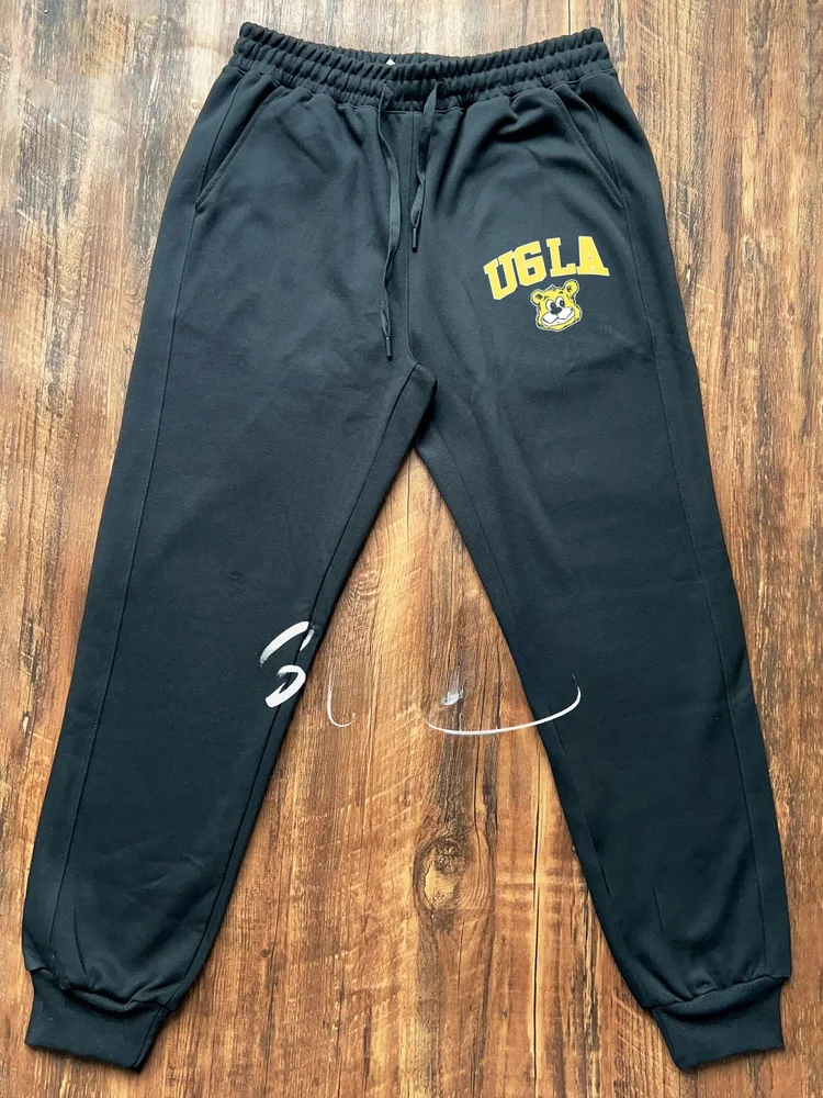 Loose NCAA American Sports University Basketball Outdoor Student Style Long Pants Breathable Comfortable Cotton Polyester Blend