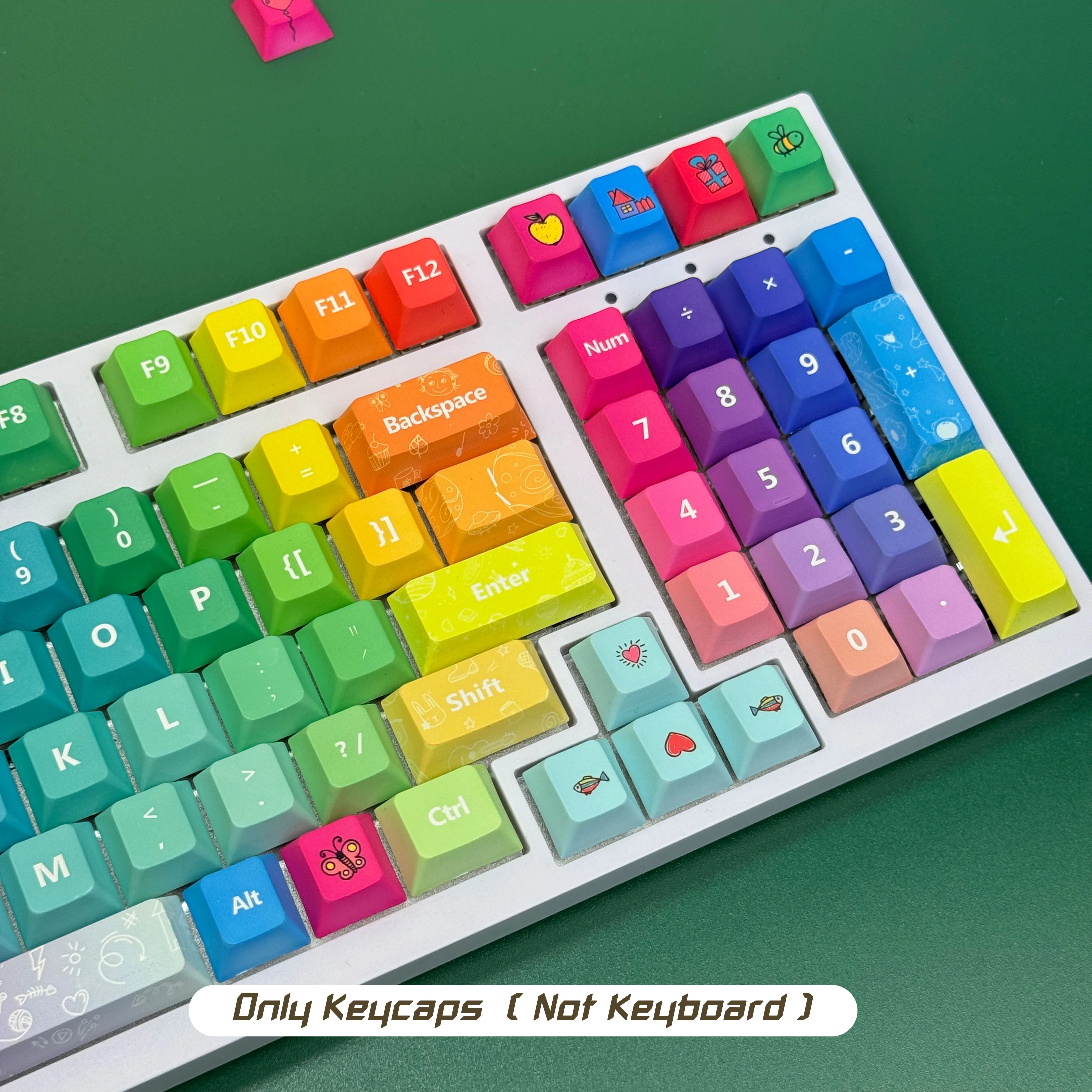 

131 Keys Set gaming accessories for Mechanical Keyboard 61/64/75/84/87/104/108 Cherry MX Switches ANSI US PBT Dye-Sub Keycaps