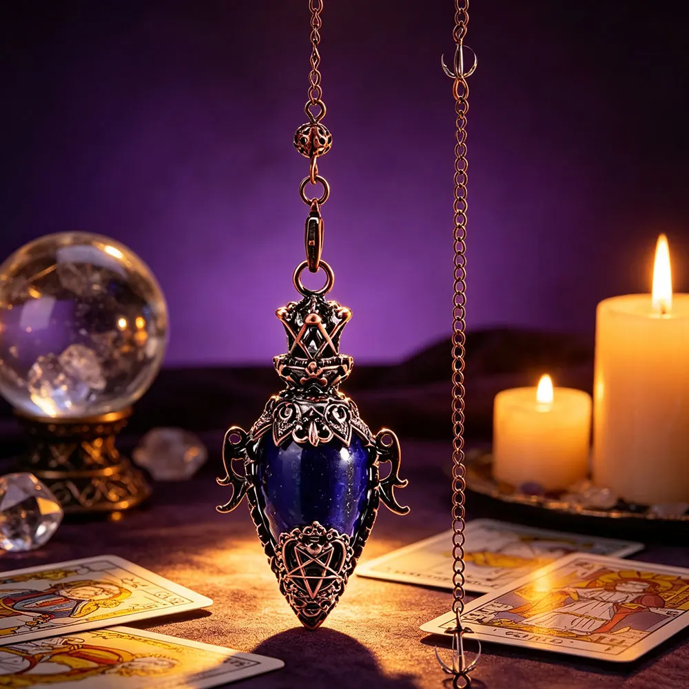 Crystal Quartz Pendulum for Dowsing Divination Large Natural Stone Pendant Pendulum Amethysts Pink Quartz Obsidian Pendulo X202