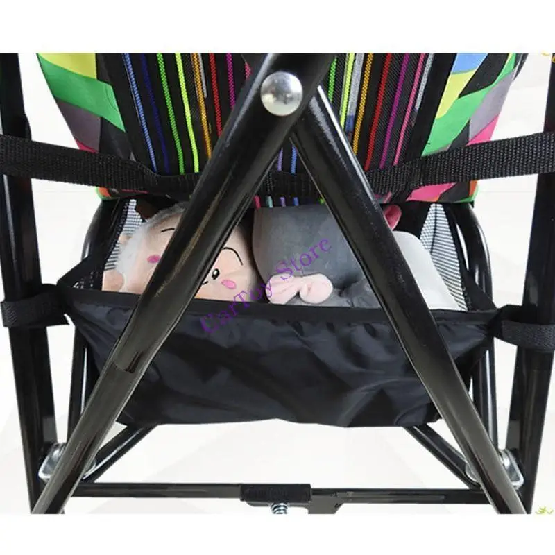 

634F Baby Stroller Basket Newborn Stroller Hanging Basket Large/Small Easy to Install Portable Bag for Infant Pram