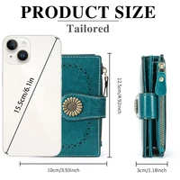 Genuine Leather Fashion RFID Wallet Women Clutch Credit Card Holder  Ladies Zipper Clutch Bag short Wallet  Casual Coin Purse - Image 6