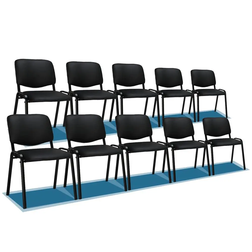 

Waiting Room Chairs, 10Pack PU Church Chairs Conference Stackable Set, Office Guest amp Reception Stacking for Meeting Room, Lo