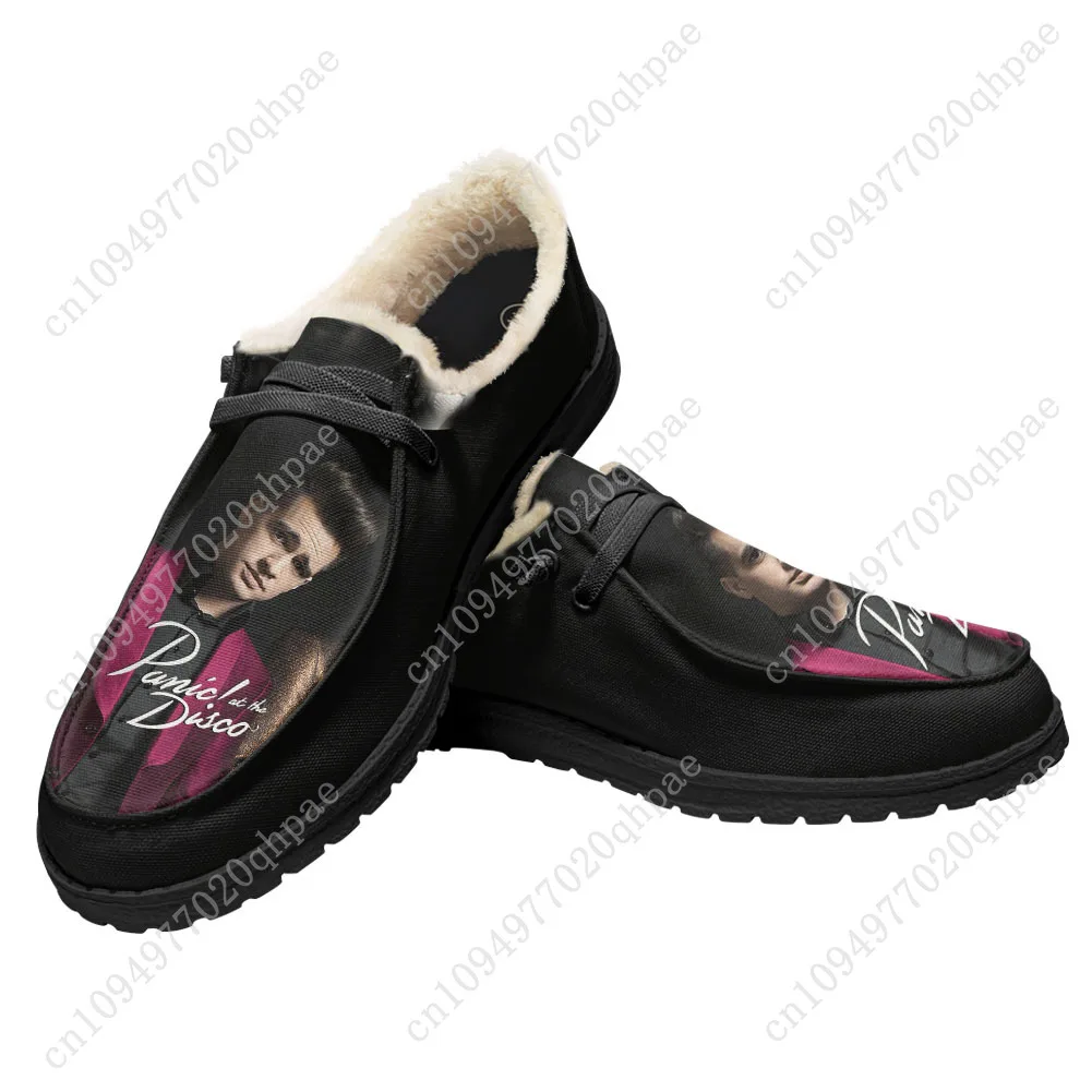 Panic At The Disco Casual Shoes Plush Flat Shoe Men Woman Breathable Casual Outdoor Lightweight Footwear Custom Made Shoe